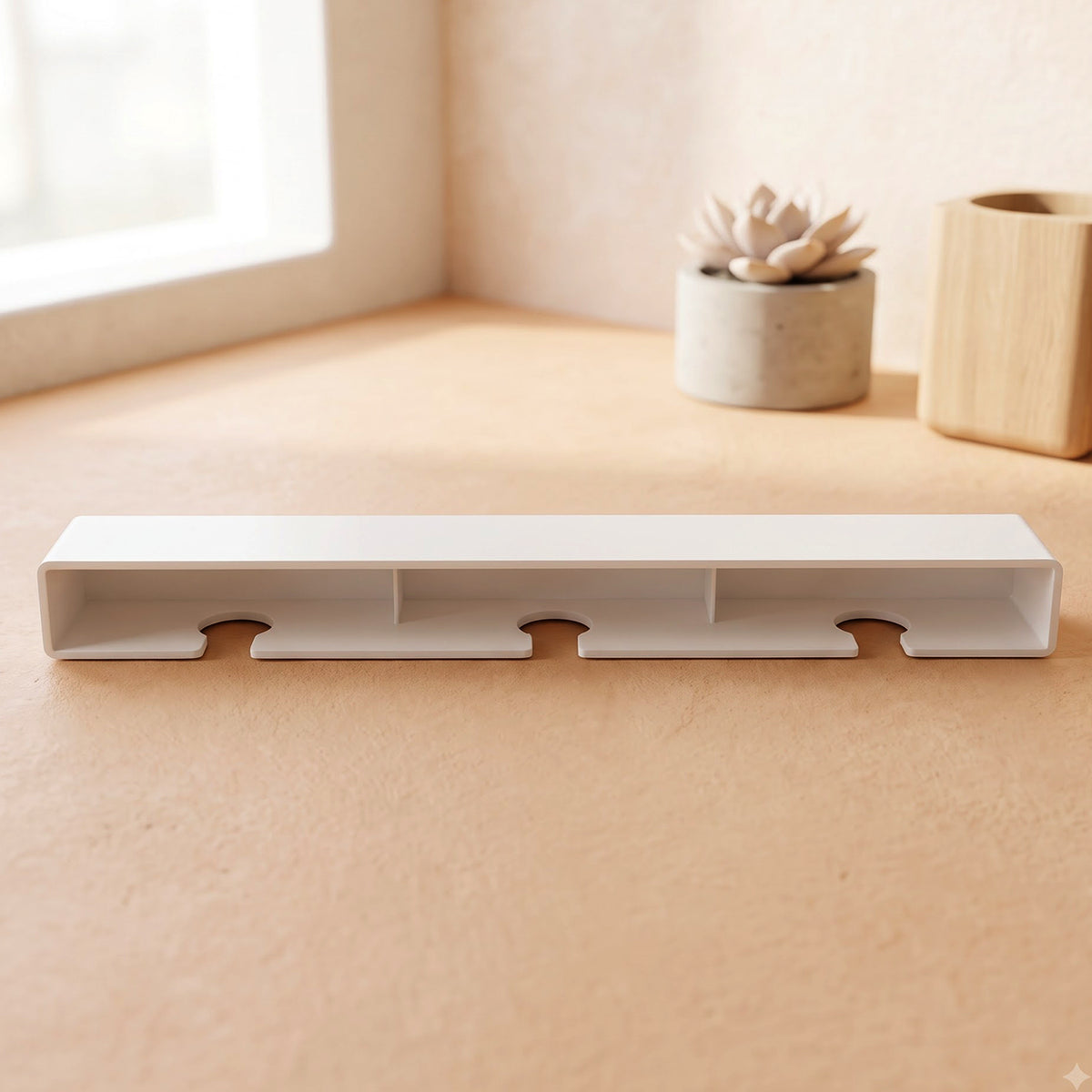 Three slot stemware holder product view