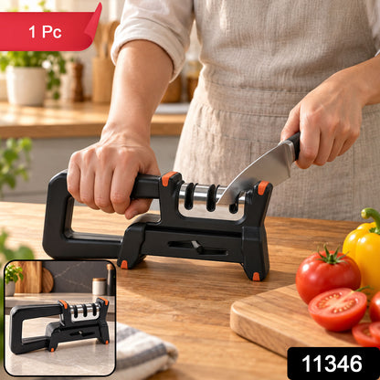 SKU 11346 metal multifunction knife sharpener one piece