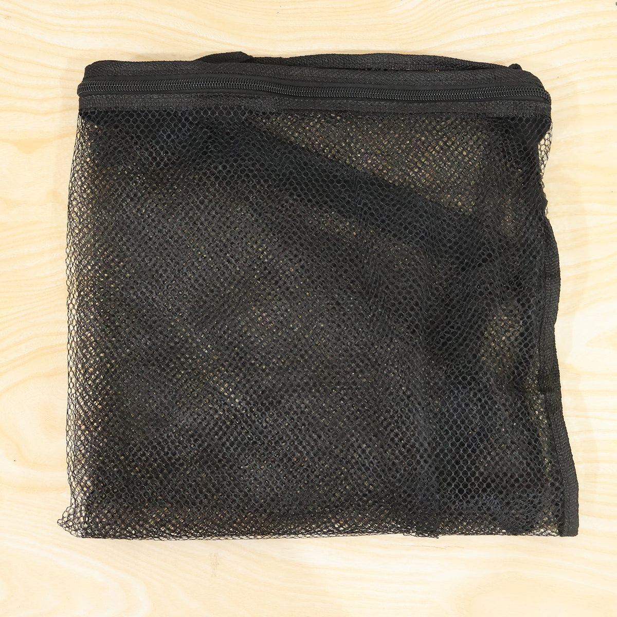 Mesh zipper storage bag live product photo