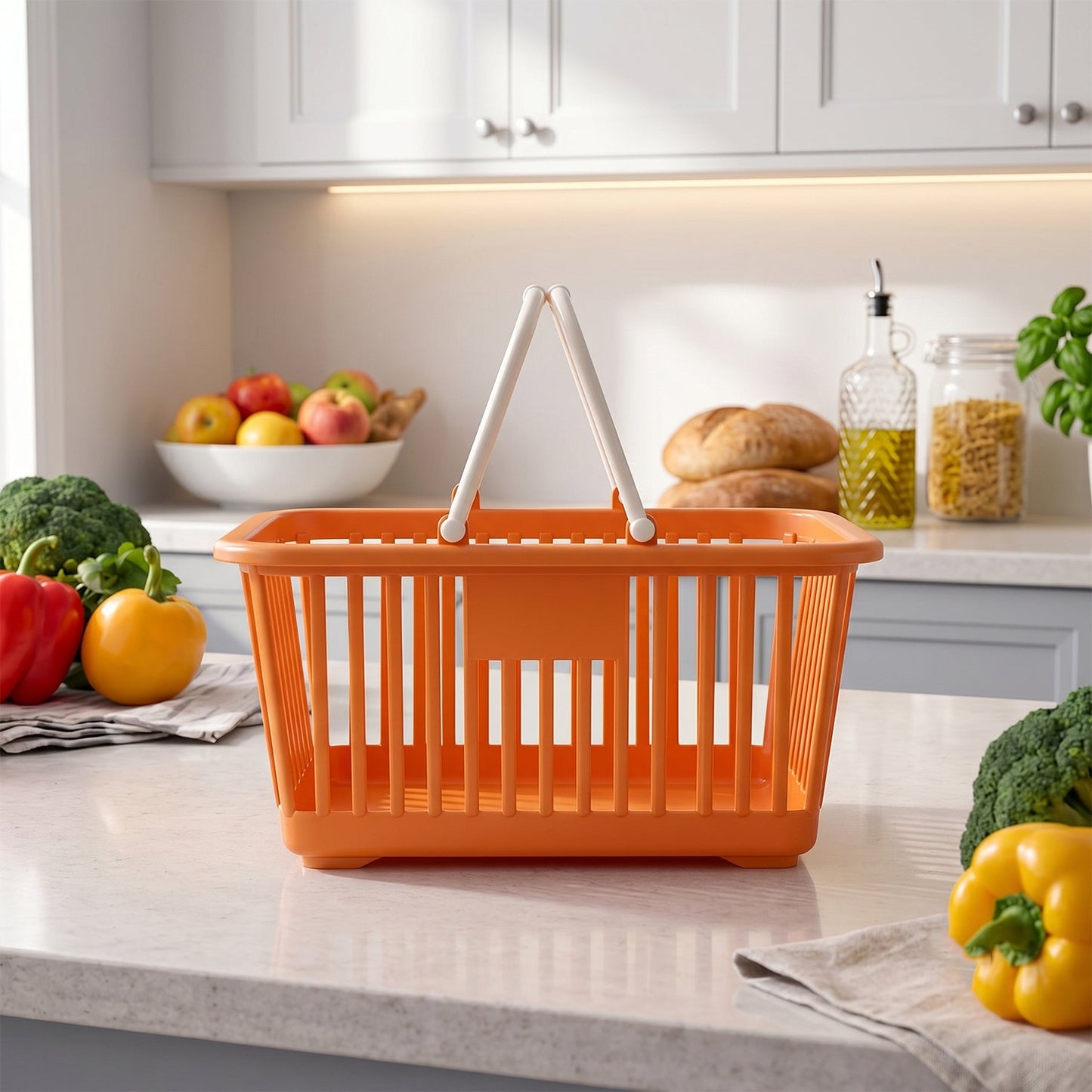Storage basket handles detail