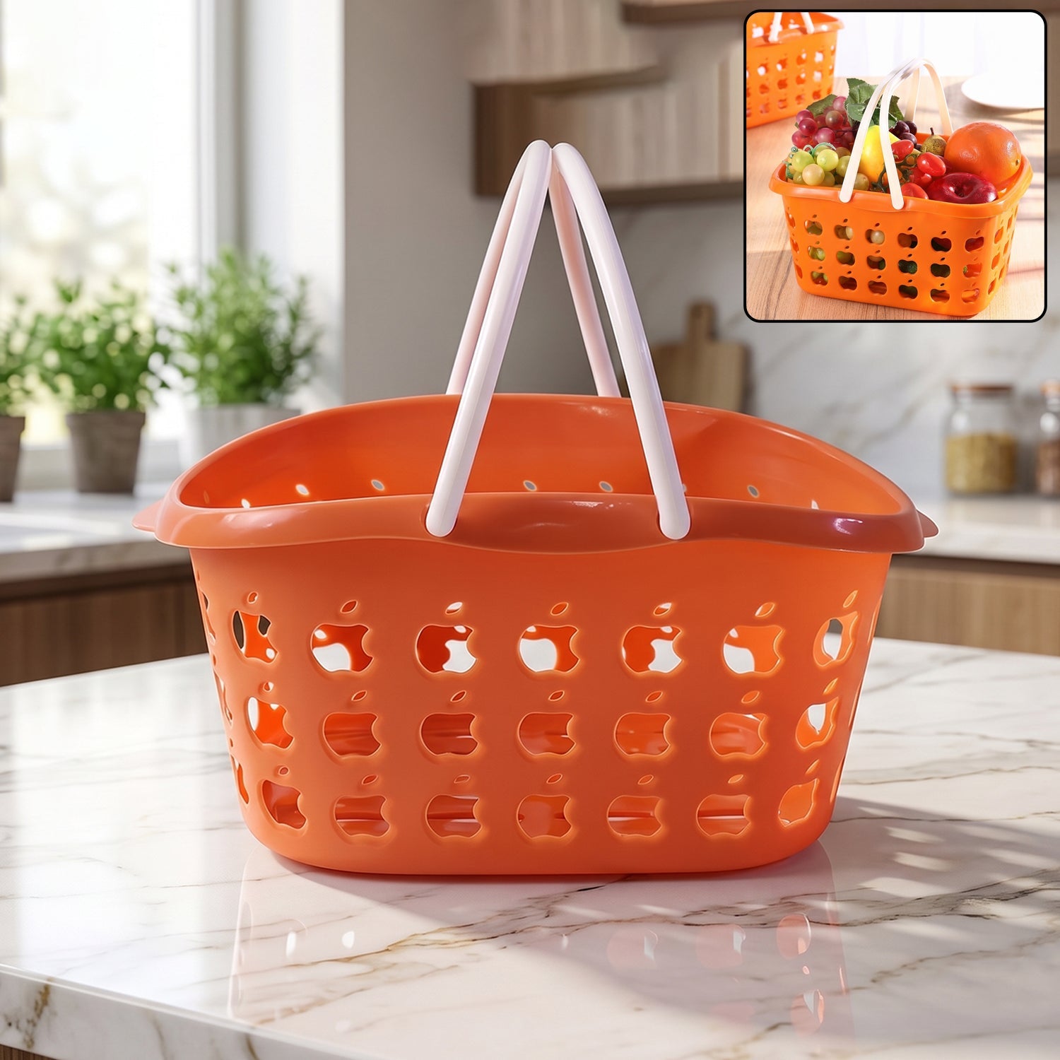 Basket fruits vegetables shopping