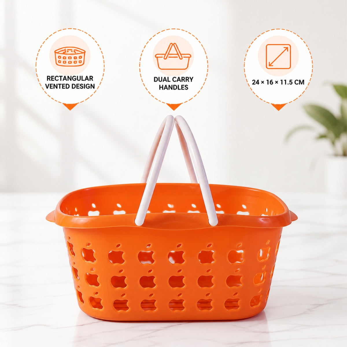 11383_multi_plastic_storage_basket_with_handle image 3