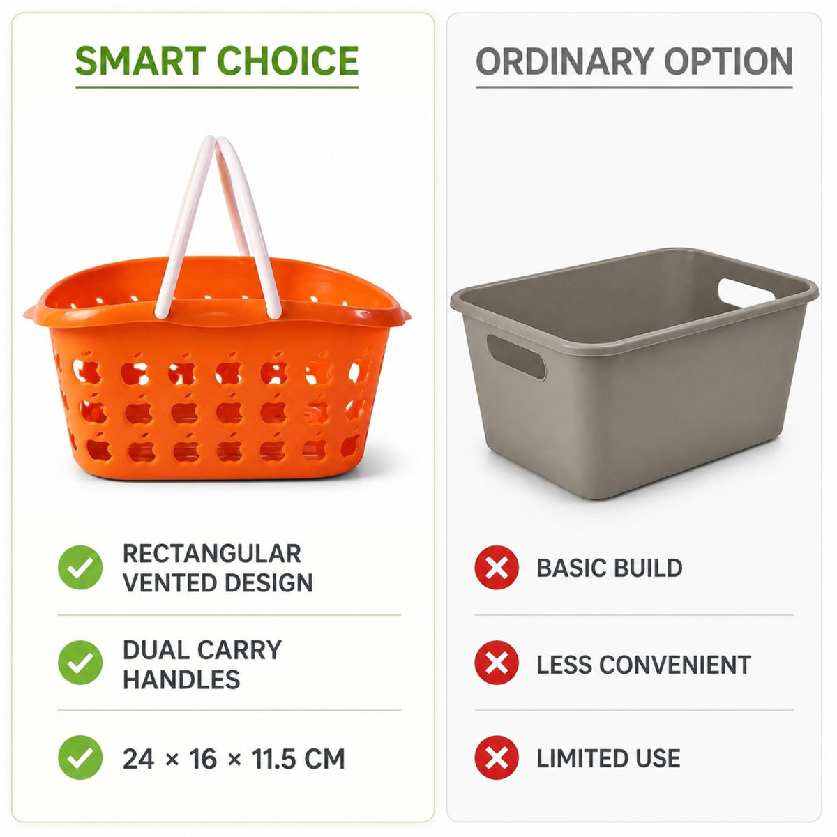11383_multi_plastic_storage_basket_with_handle image 7