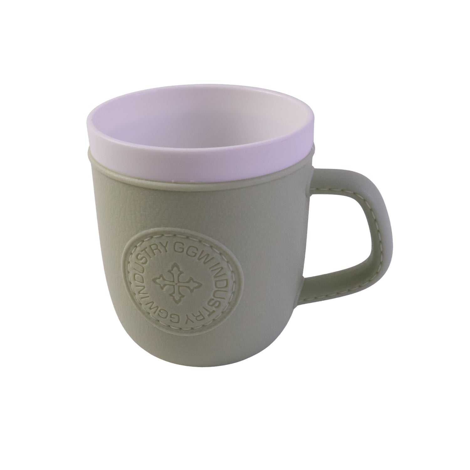 11387 plastic coffee mug white background