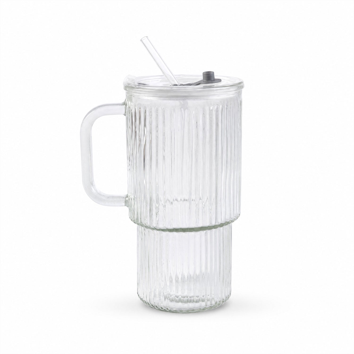 Glass tumbler white bg
