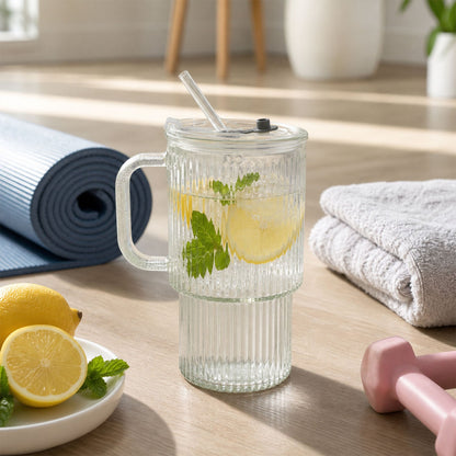Glass tumbler drinking use
