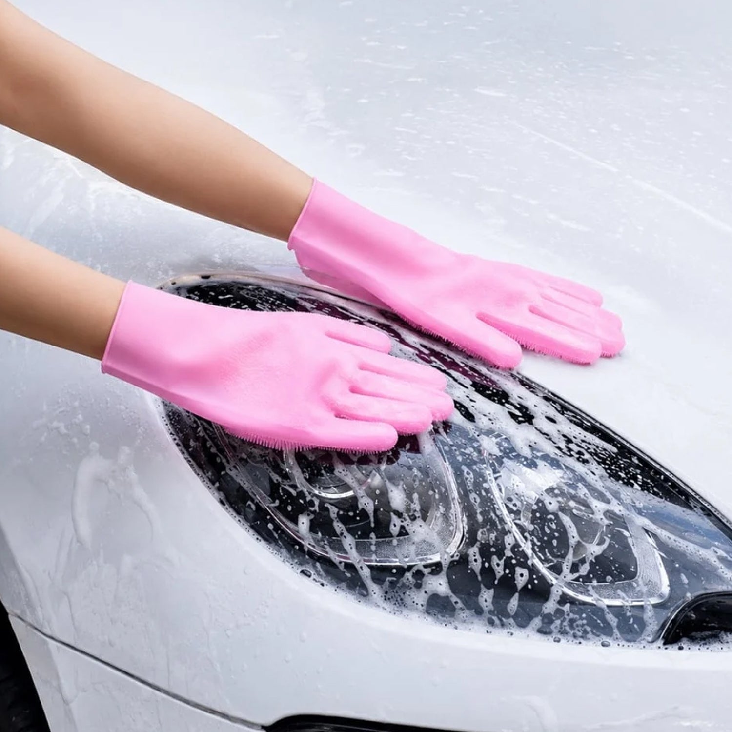 Reusable cleaning scrubber gloves product image 8