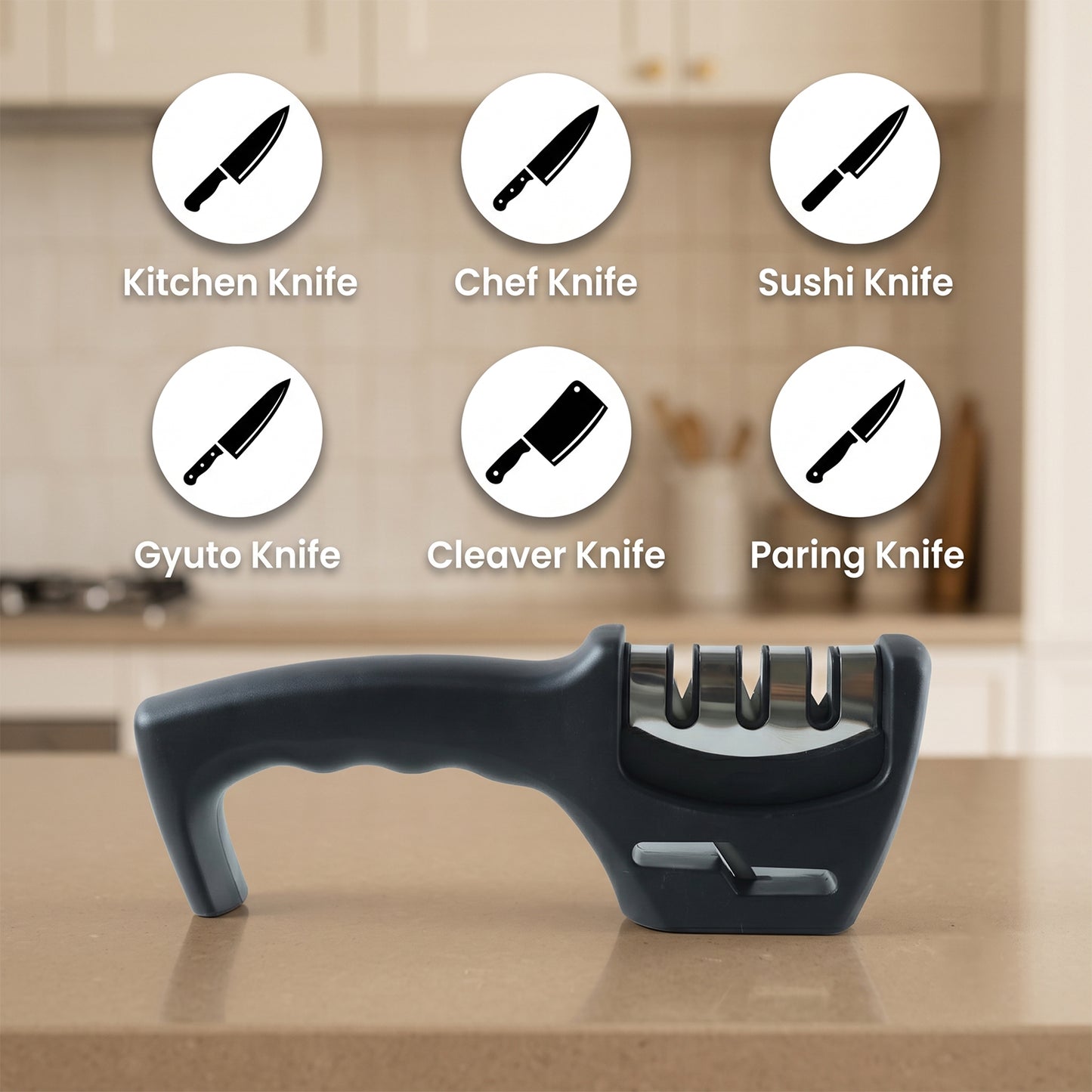 Three stage manual knife sharpener product image 3