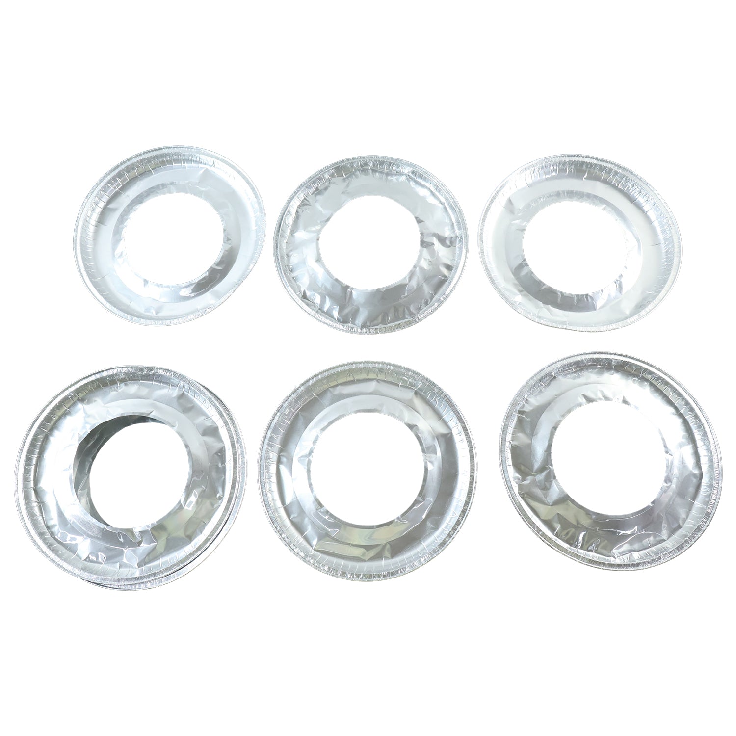 Gas burner covers on white background