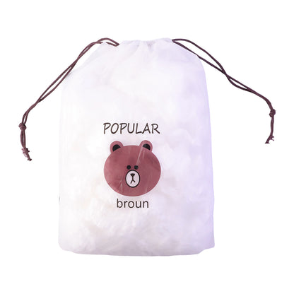 Plastic elastic food wrap bag set on white background