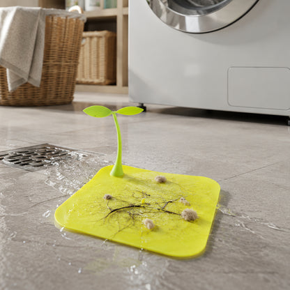 Bean sprout drain cover for laundry floor