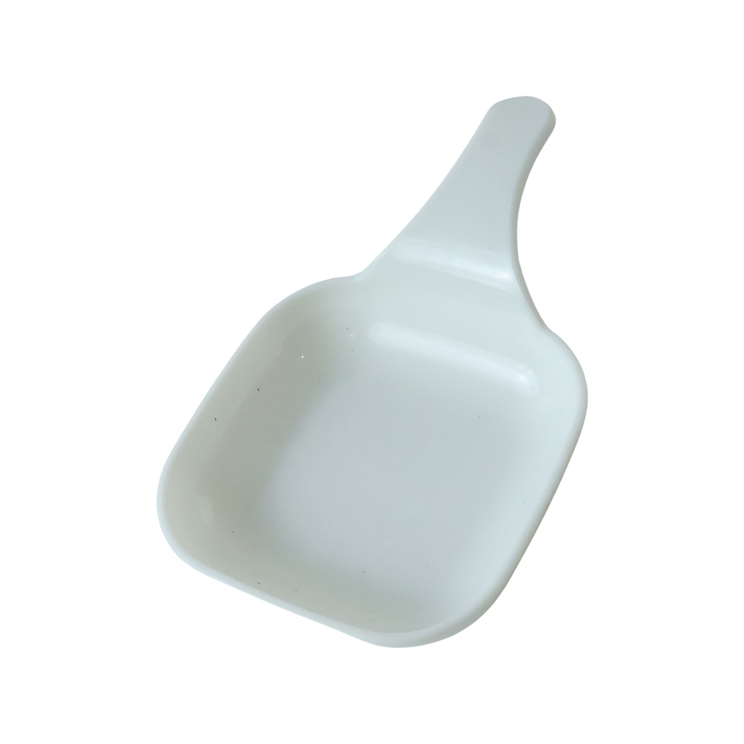 Plastic scoop dish white background