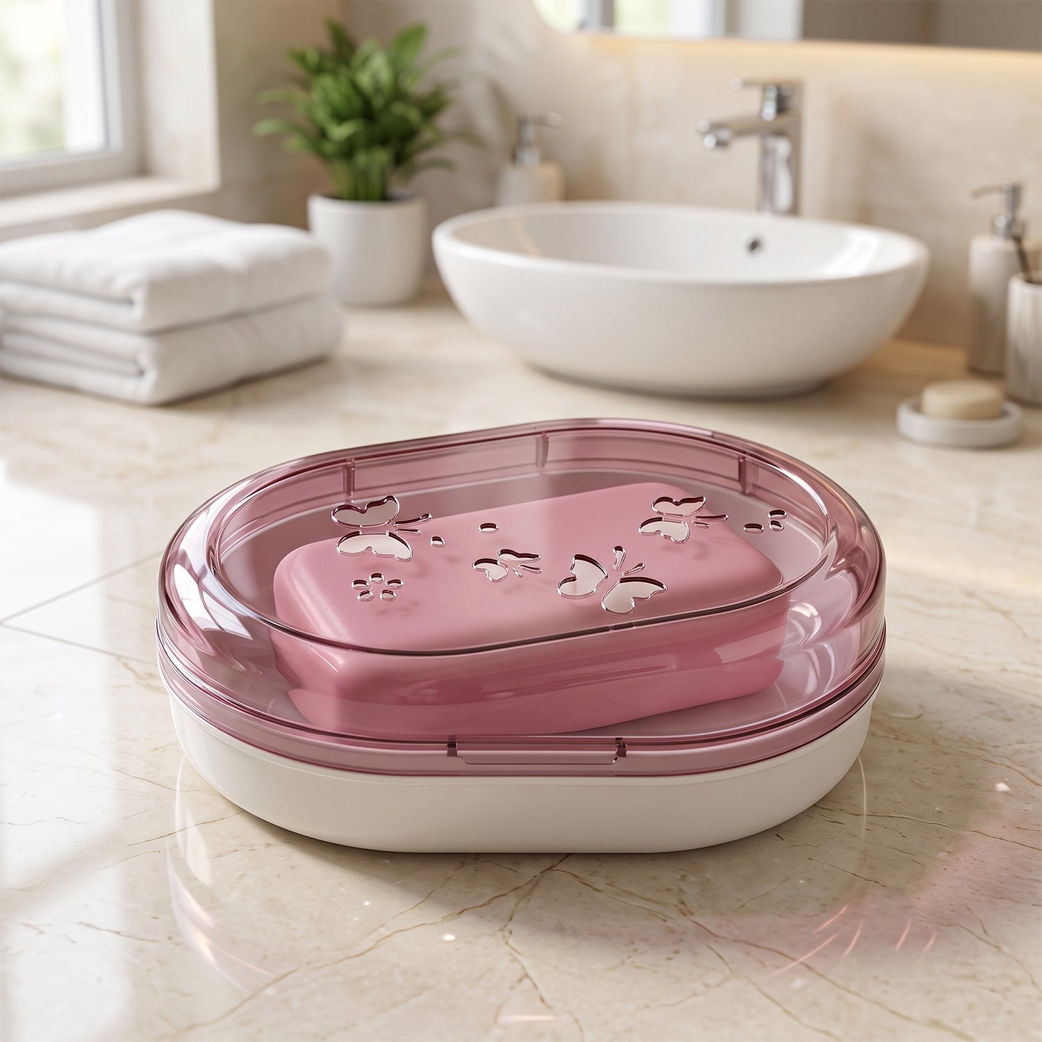 Butterfly design soap case product view