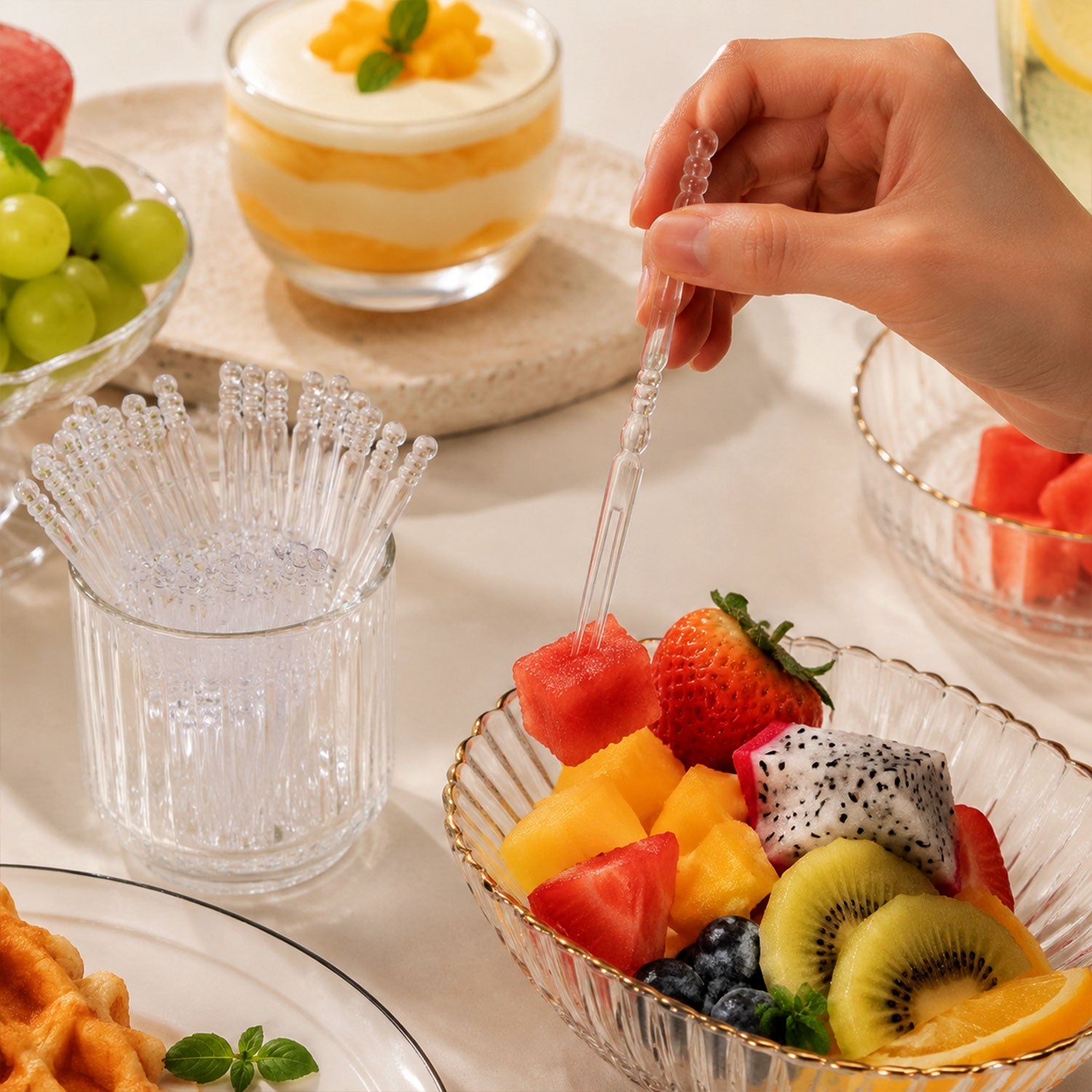 Fruit fork parties snacks use