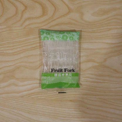 Disposable fruit fork pack set