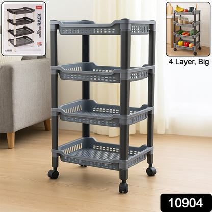 Apex 4-Layer Big Multipurpose Plastic Storage Rack