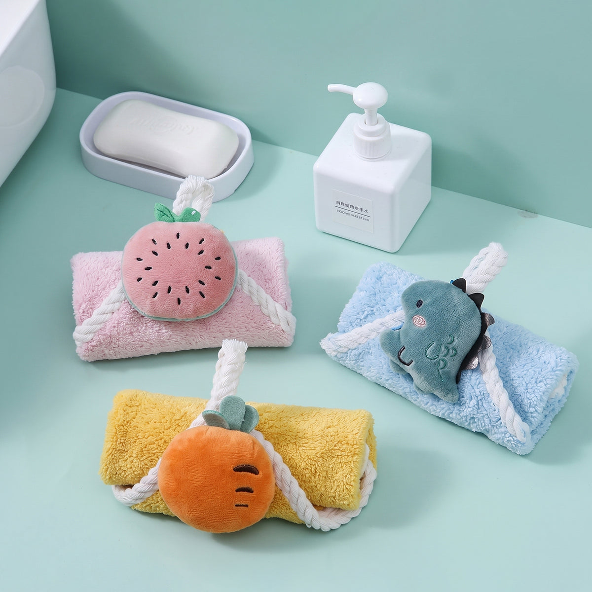 hanging fruit hand towel bathroom use