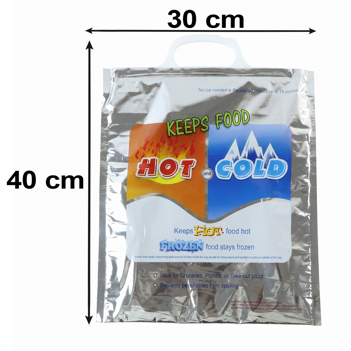 Small insulated food storage bag dimensions