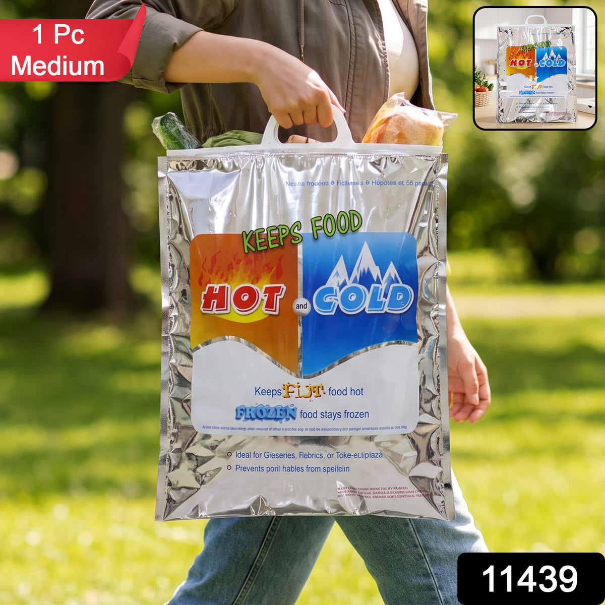 11439 medium insulated food storage bag