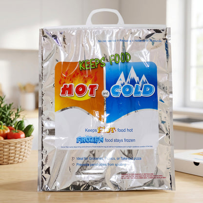 Reusable medium thermal food carrier bag front view