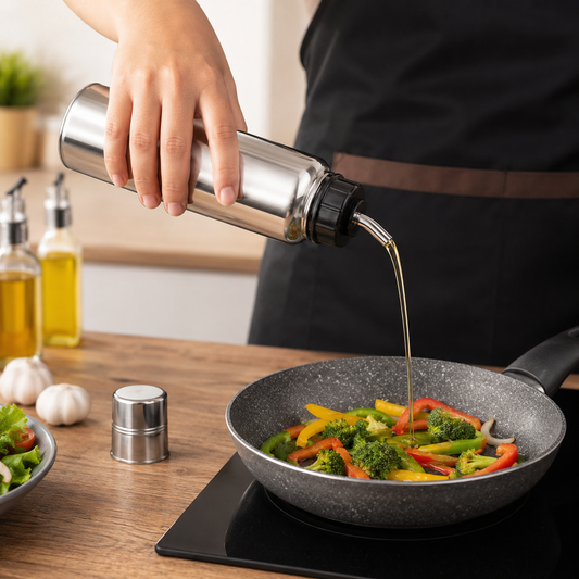 Stainless Steel Oil Pourer 750ml – Leak-Proof & Durable Design