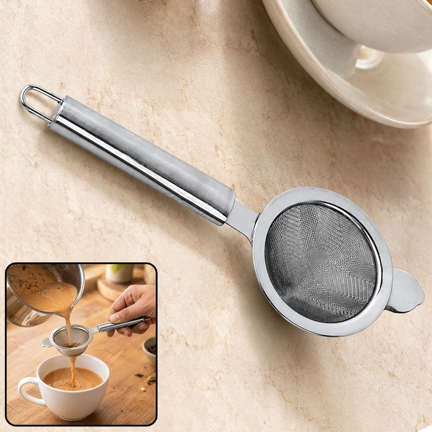 Stainless Steel Tea Strainer – Double Mesh for Smooth Brewing