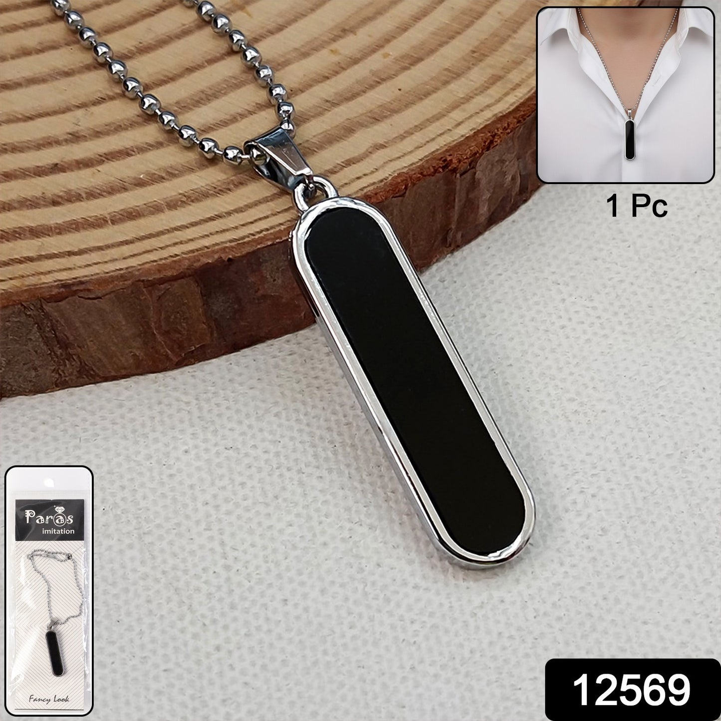 Minimalist Bar Pendant Necklace with Chain (1 Pc)