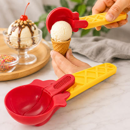 Ice Cream Scooper with Trigger Handle – Easy Melon & Sorbet Serving