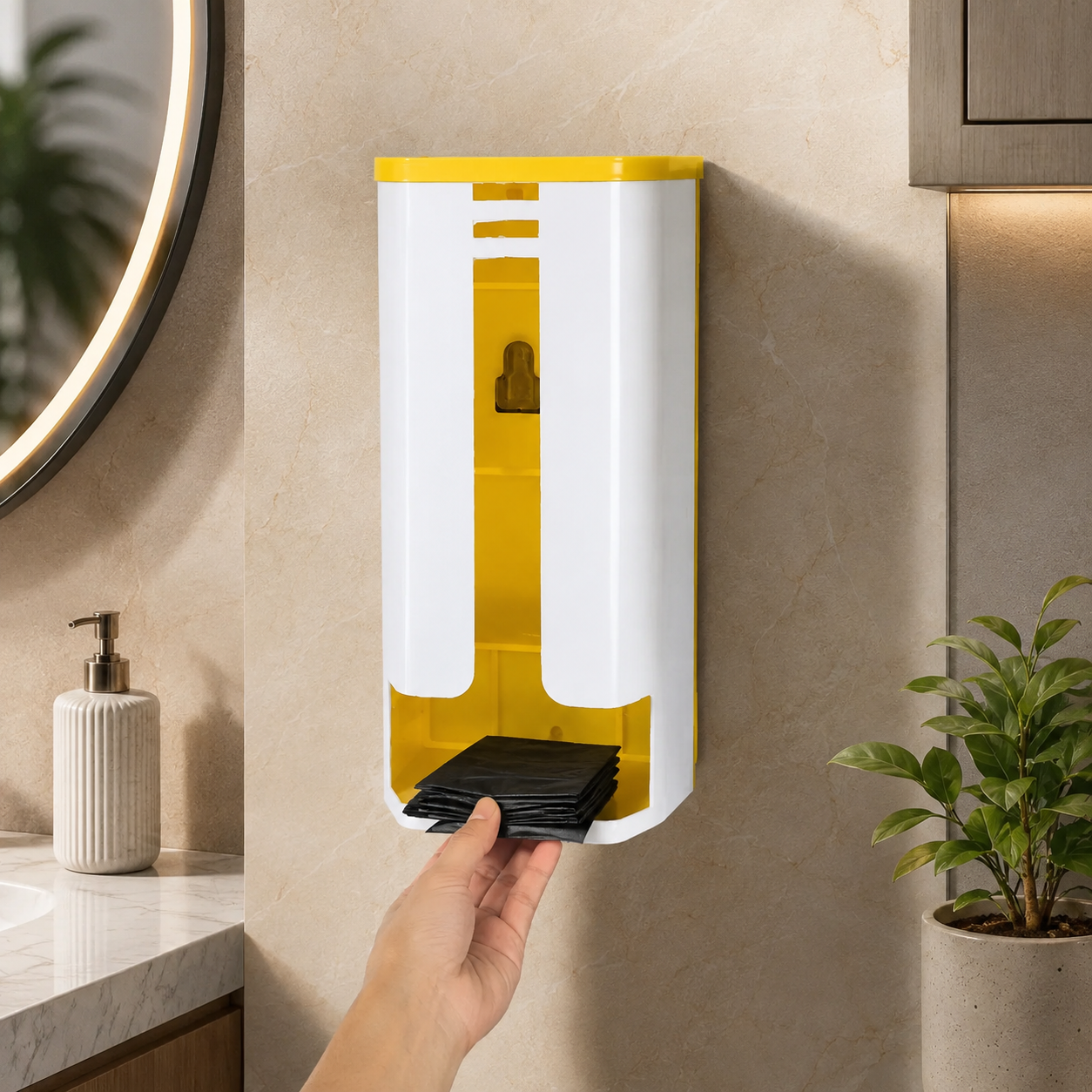 Wall-Mounted Bag Dispenser – Kitchen Plastic Bag Organizer Box