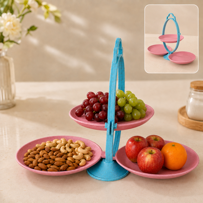 Foldable Fruit Plate – Space-Saving Multi-Use Kitchen Organizer