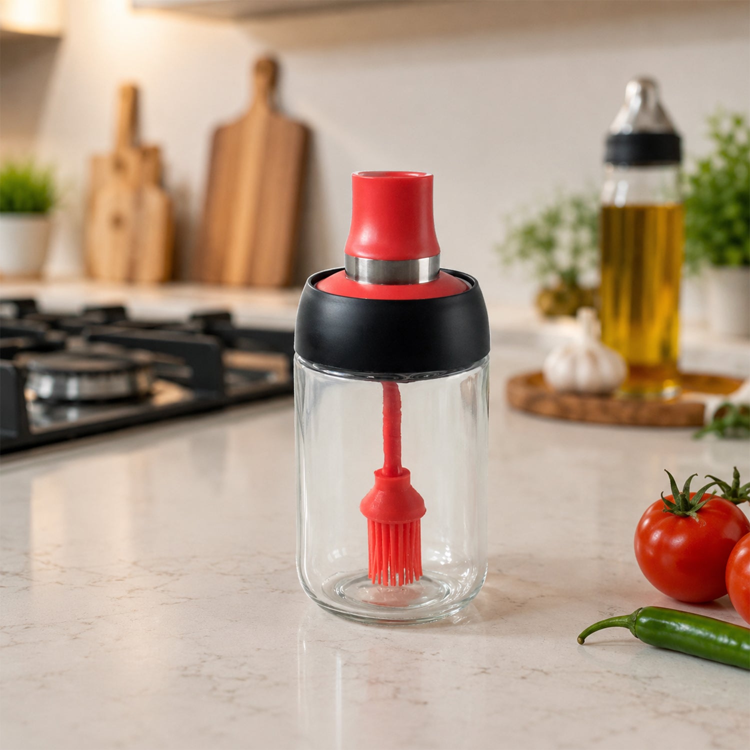 250 ML glass oil dispenser bottle kitchen use