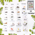Vegetable & Flower Seeds Combo – 20 Varieties for Home Garden