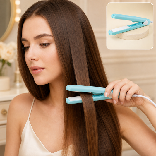 Mini Hair Styler – Ceramic Straightener & Curler | Velvet Wellness