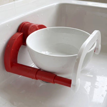 Sink basin holder rack application view