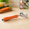 Vegetable Peeler with Wooden Handle – Sharp Steel Blade