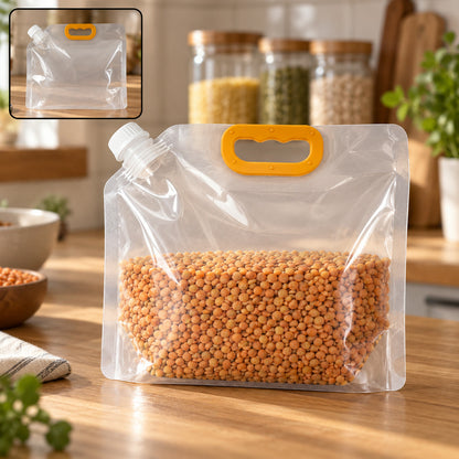 Airtight Food Storage Bag with Handle – Leakproof & Portable 25x21 cm