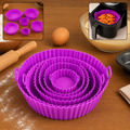 Air Fryer Silicone Pot with Handles – Reusable 6 Pc Set