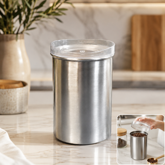 Stainless Steel Airtight Container – 1000 ML with Lid | Konvex