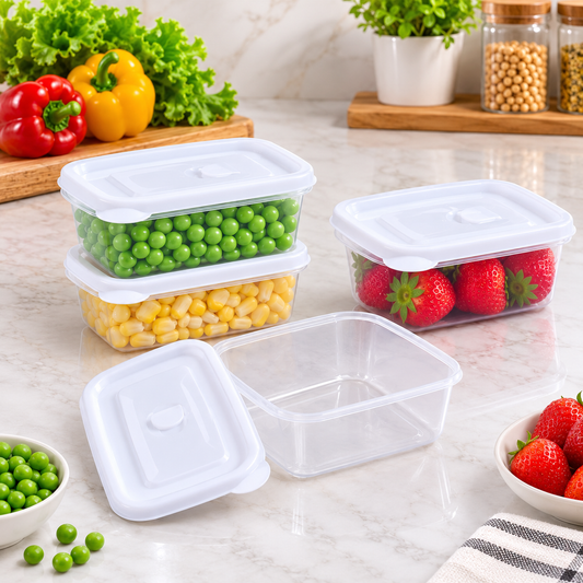 BPA-Free Food Storage Containers – Stackable 400ml Set of 4