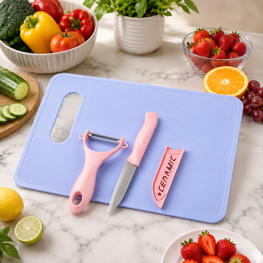 Fruit & Vegetable Cutting Board Set – 3-in-1 Kitchen Prep Kit