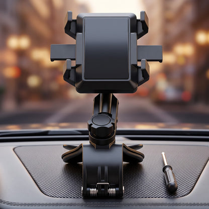 Adjustable dashboard mobile holder front view