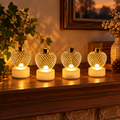Apple LED Tealight Candles – Flameless Festive Glow (Set of 4)