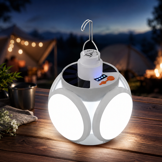Solar Camping Light – USB Rechargeable Emergency LED