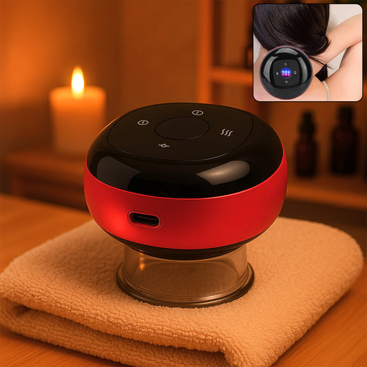 इलेक्ट्रिक इंटेलिजेंट ब्रीदिंग कपिंग मसाज इंस्ट्रूमेंट स्मार्ट कपिंग थेरेपी सेट का मसाजर मांसपेशियों और जोड़ों के दर्द के लिए सेल्युलाईट मसाज पीठ कंधे पैर के लिए पीठ दर्द से राहत (1 पीस)