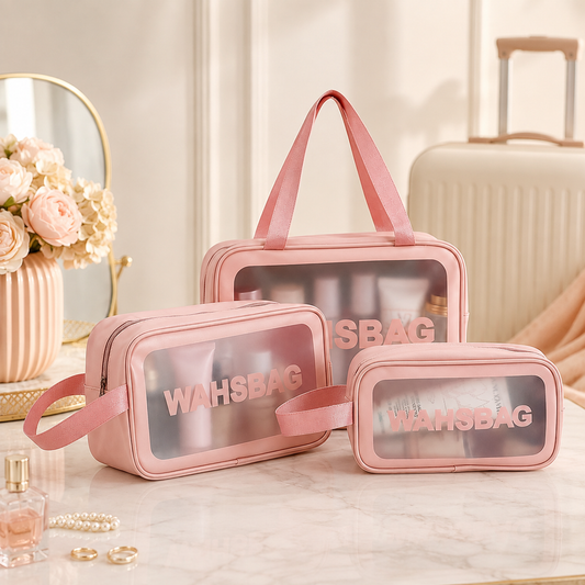 Cosmetic Pouch Set – Waterproof Travel Makeup Bags (Set of 3) | BeautyBare