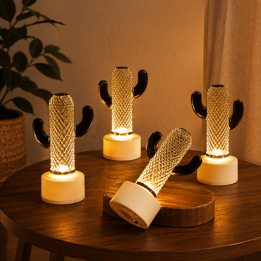 Cactus Shaped Flameless LED Candles – Safe Decorative Flickering Glow