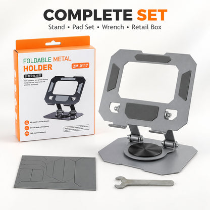 Foldable metal phone and tablet holder - package contents