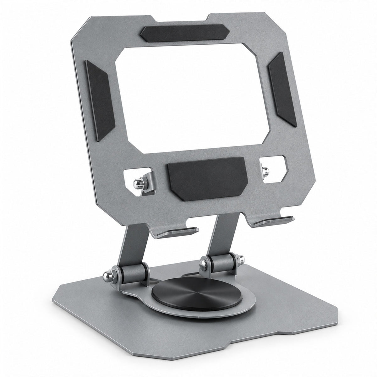 Foldable metal phone and tablet holder - white background