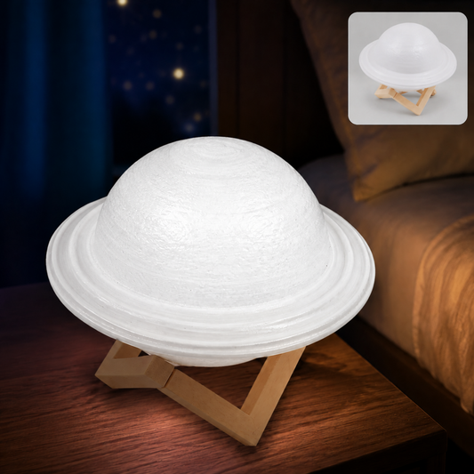 3D Saturn Lamp – Multicolor LED Night Light with Base | Styleva