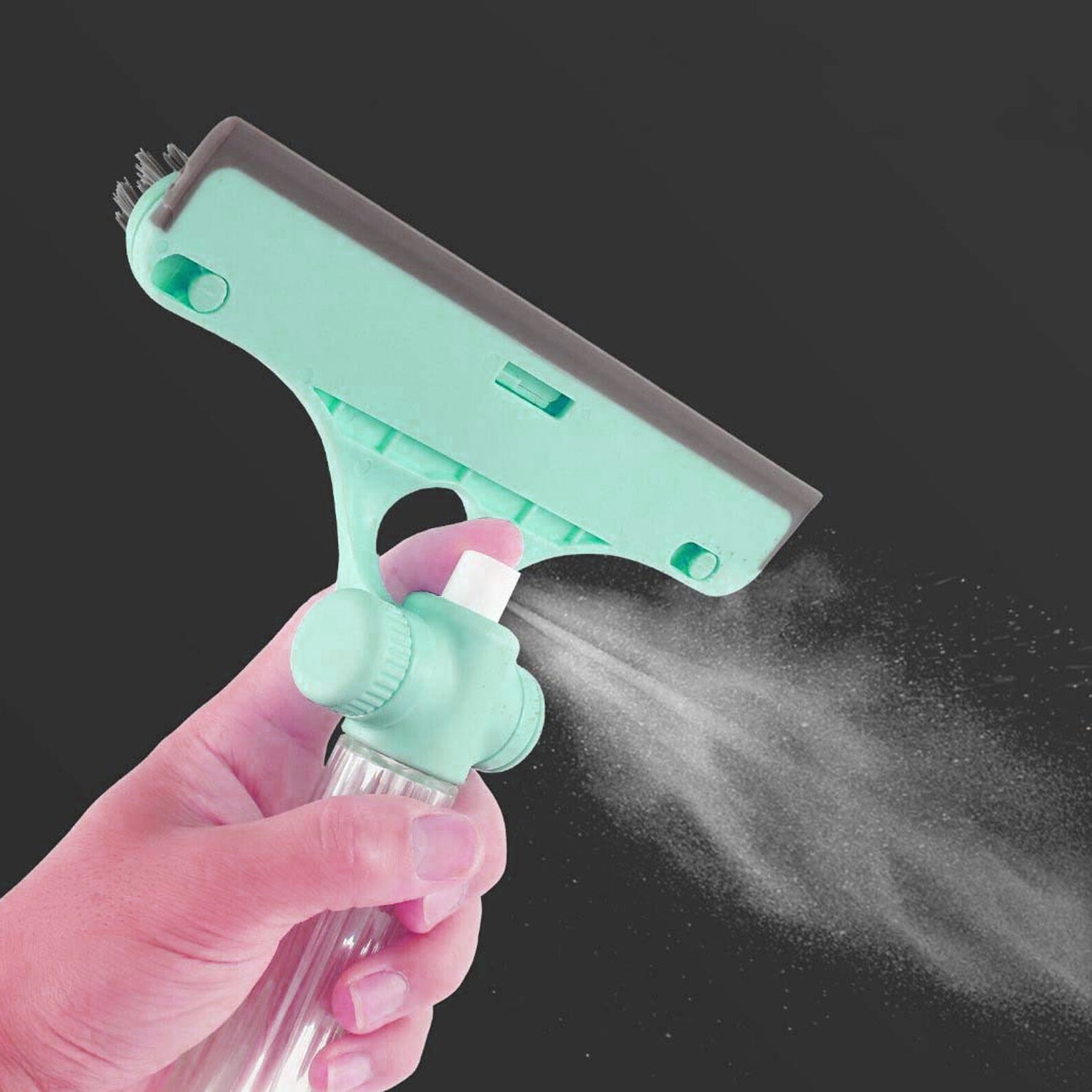 4 in 1 Multifunctional Glass Scraper, Window Glass Wiper with Watering ...